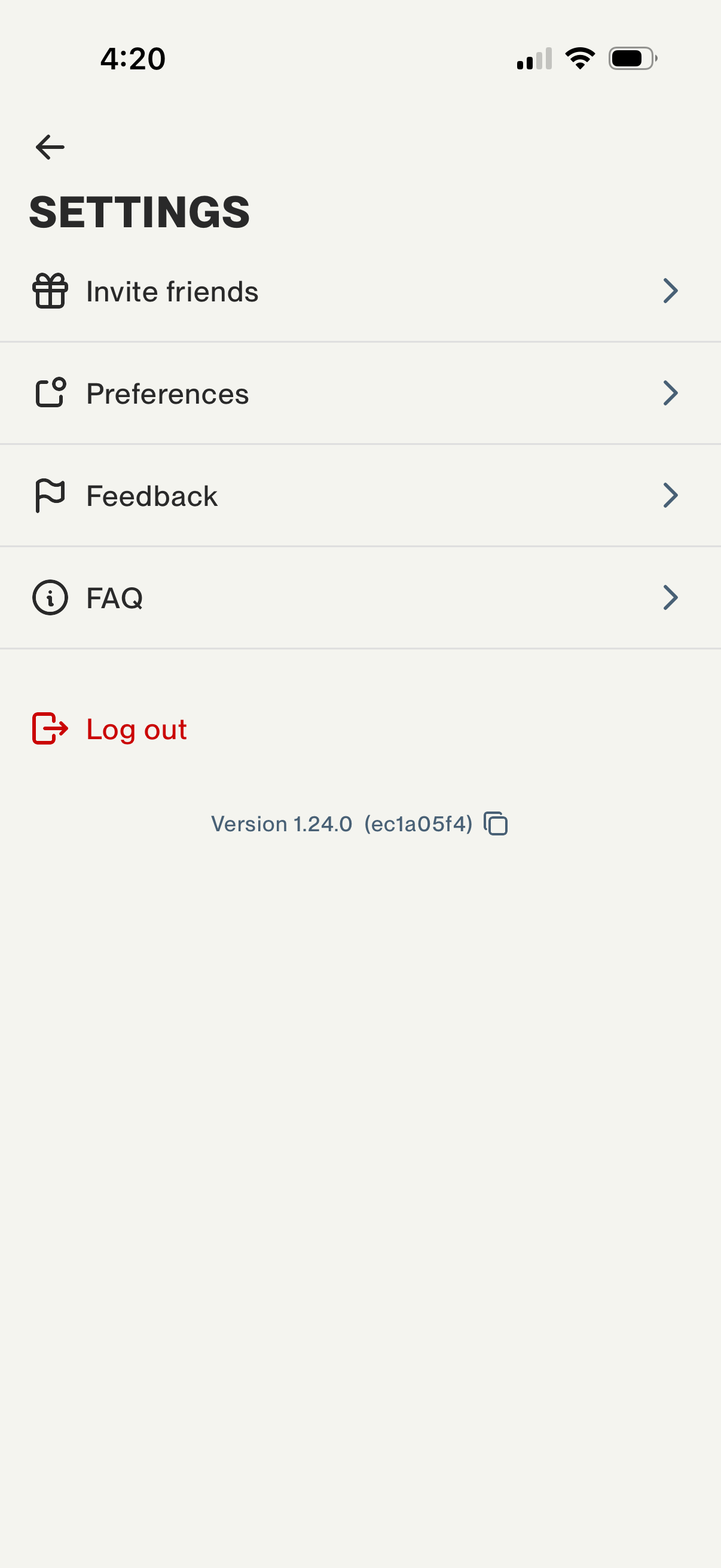 duckbill settings screenshot